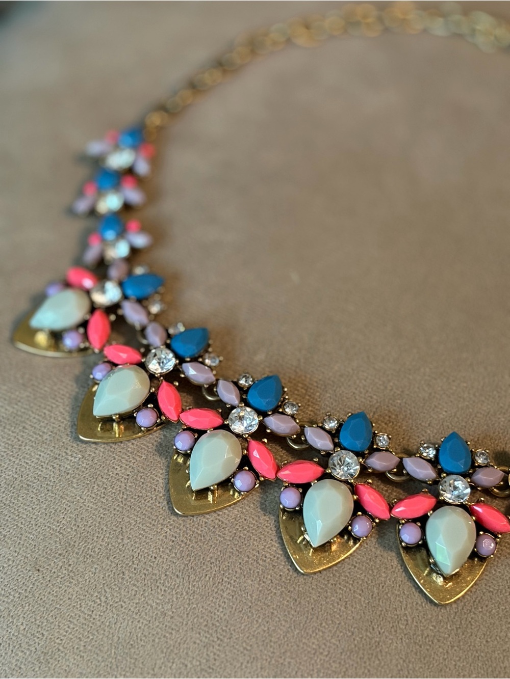 Vintage J. Crew Multicolor Statement Necklace- #1199